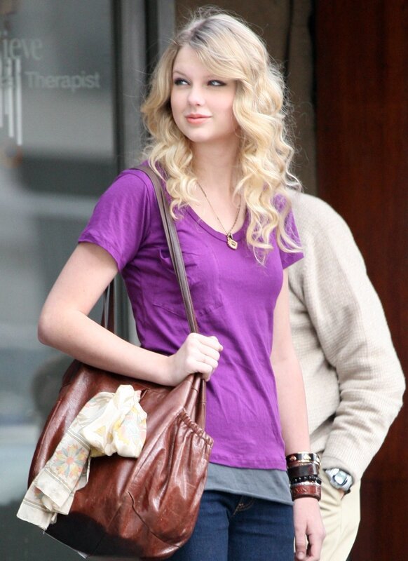 Woman with Blonde Hair — Purple, Casual