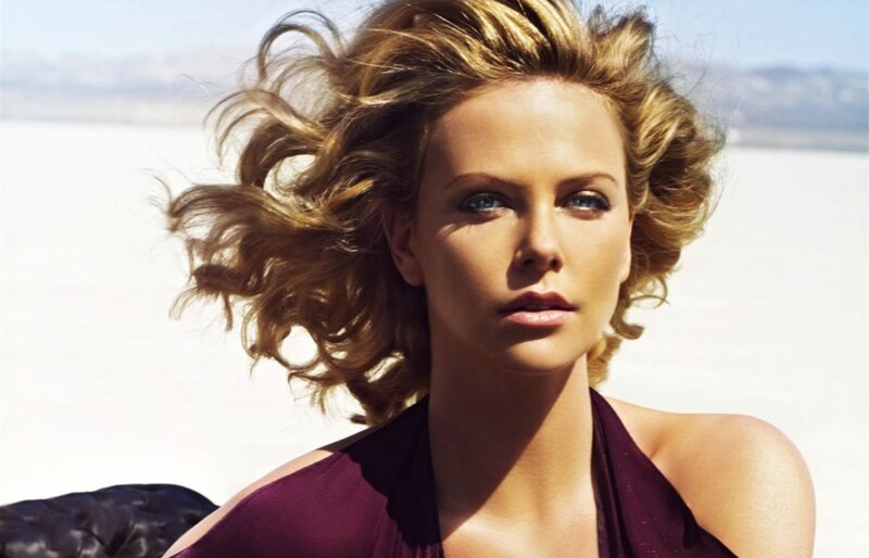 Woman with Blonde Hair — Purple, Dramatic, Afternoon