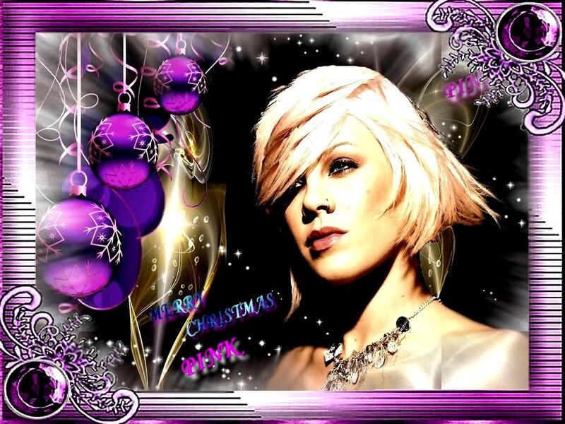 Woman with Blonde Hair — Purple, Festive