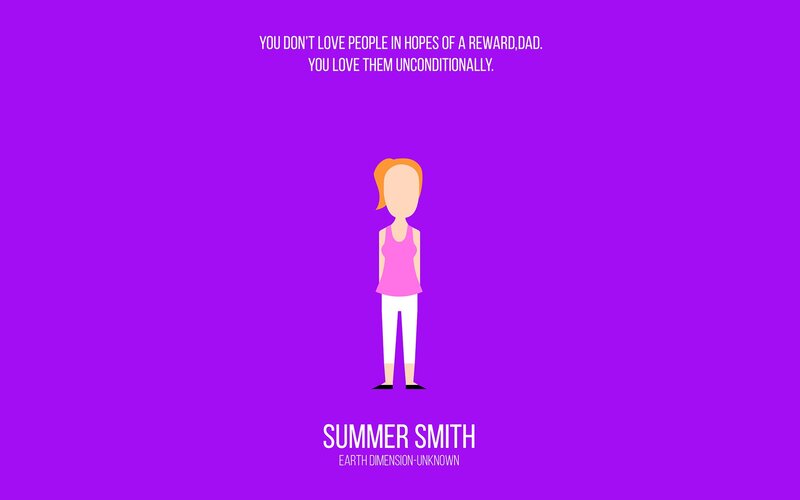 Woman with Blonde Hair — Purple, Minimalist