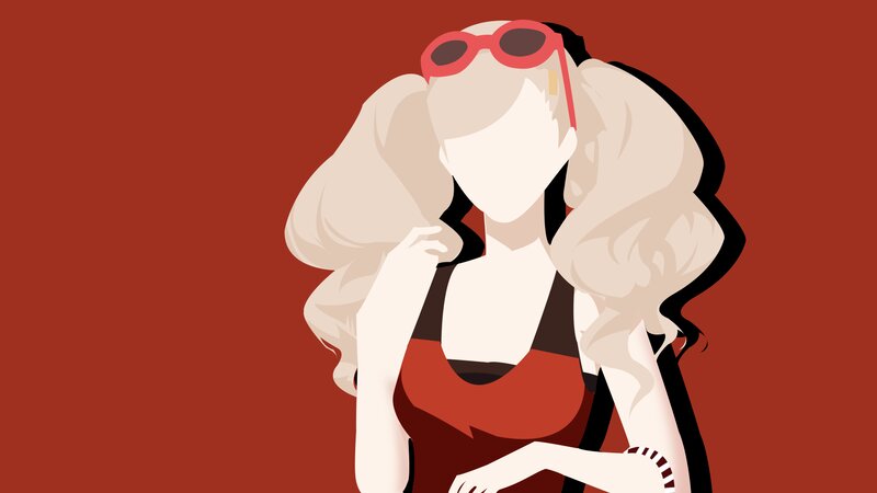 Woman with Blonde Hair — Red, Confident, Illustration