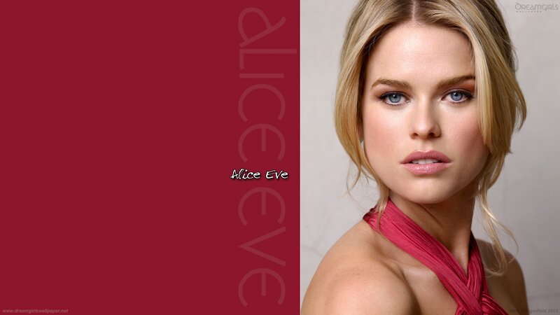 Woman with Blonde Hair — Red, Neutral, Photograph, Blonde Hair, Blue Eyes