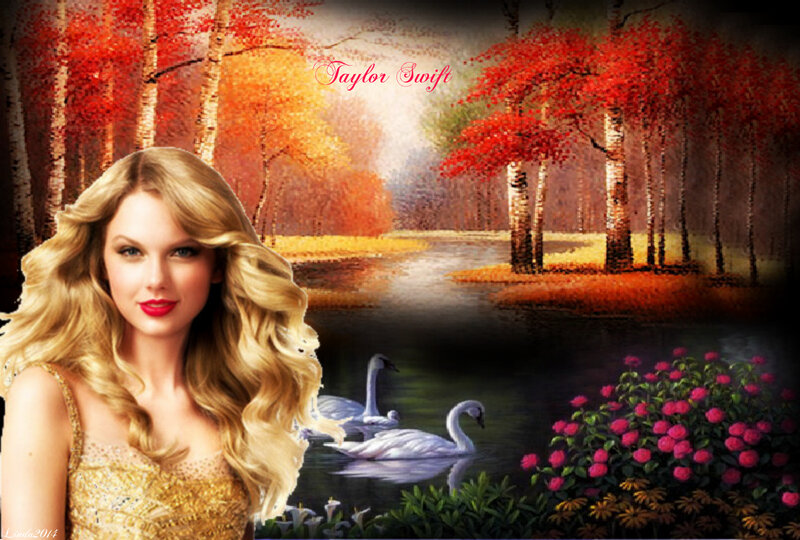 Woman with Blonde Hair — Red, Serene, Autumn