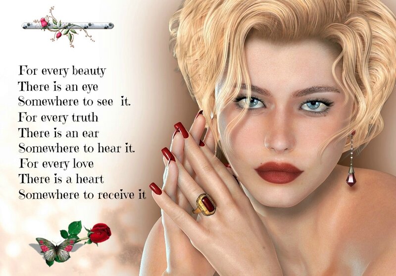 Woman with Blonde Hair — Serene, 3d Render