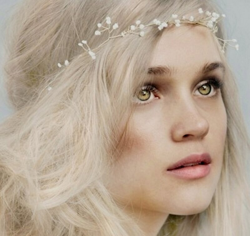 Woman with Blonde Hair — Serene, Photograph, Hair Accessory