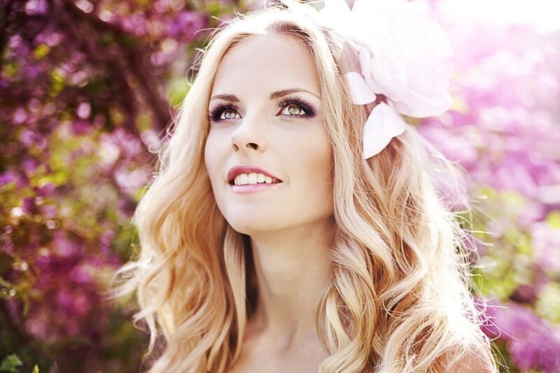 Woman with Blonde Hair — Serene, Spring, Photograph