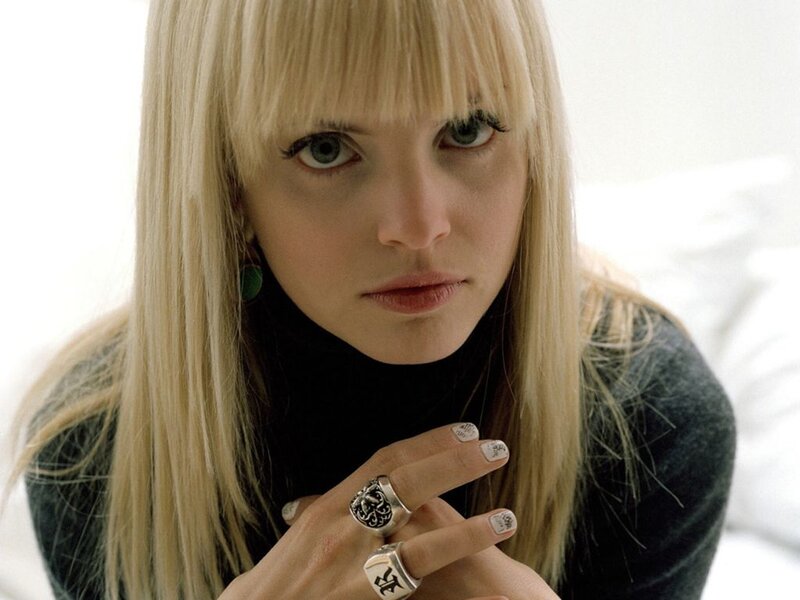 Woman with Blonde Hair — Serious, Photograph, Ring