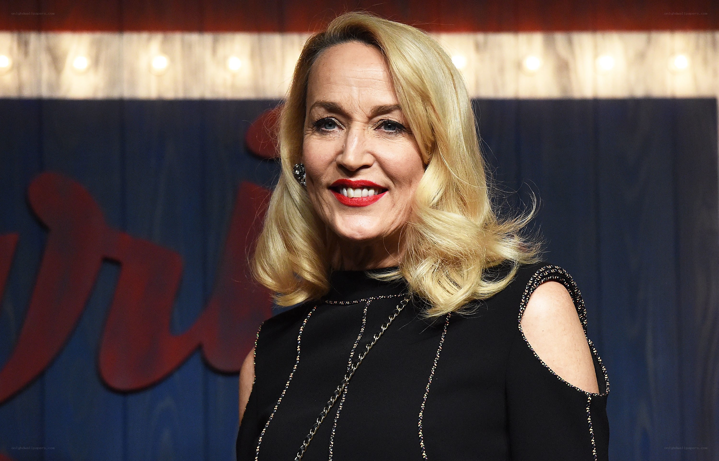 Woman with blonde hair smiling