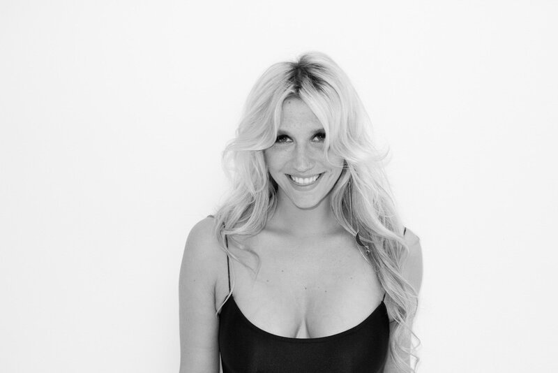 Woman with blonde hair smiling