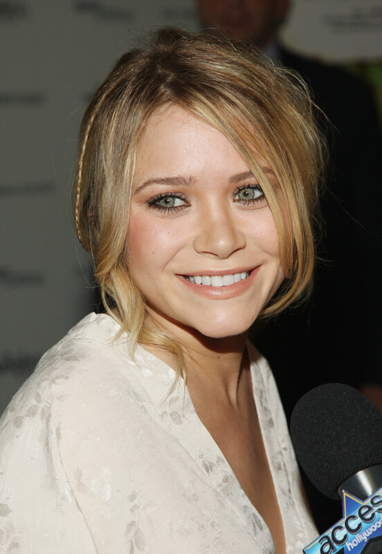 Woman with Blonde Hair — Smiling, Photograph, Microphone