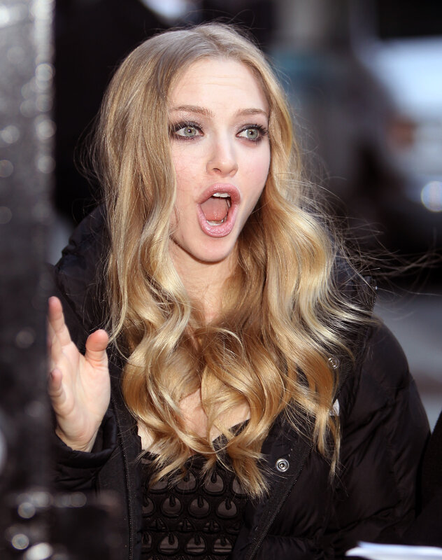 Woman with Blonde Hair — Surprised, Photograph, Black Jacket