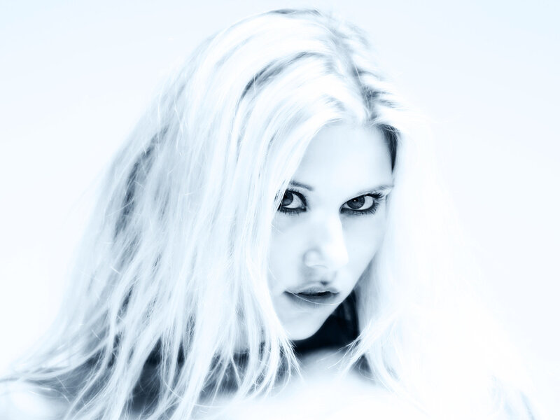 Woman with Blonde Hair — White, Dramatic, Photograph, Eyes