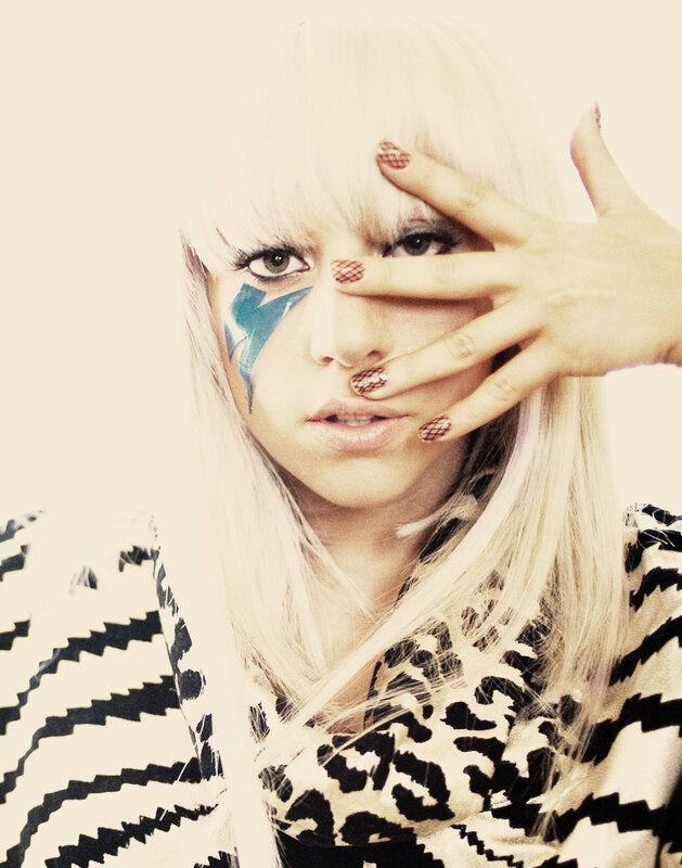 Woman with Blonde Hair — White, Dramatic, Photograph, Makeup, Hand, Patterned Shirt