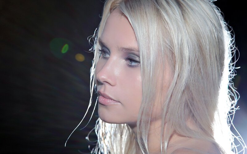 Woman with Blonde Hair — White, Dramatic, Photograph, Makeup, Light