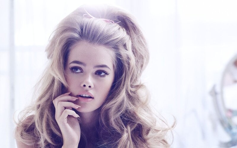 Woman with Blonde Hair — White, Dreamy, Photograph, Hand
