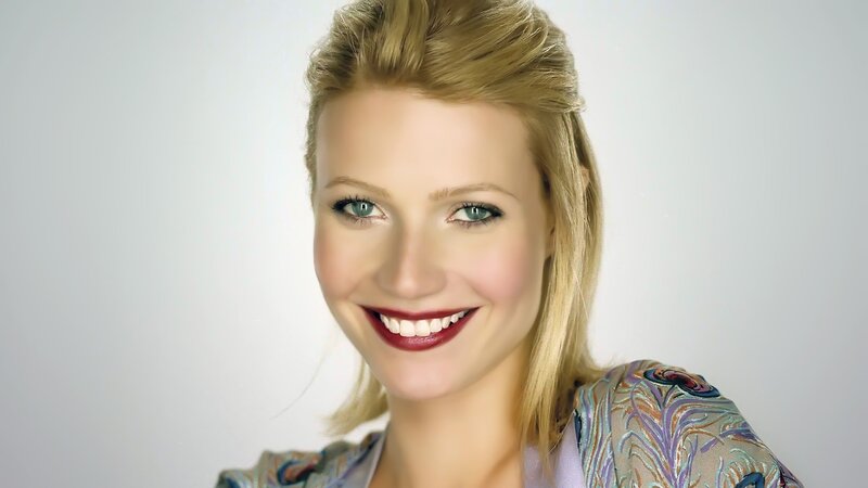 Woman with Blonde Hair — White, Friendly, Photograph, Blonde Hair, Red Lipstick