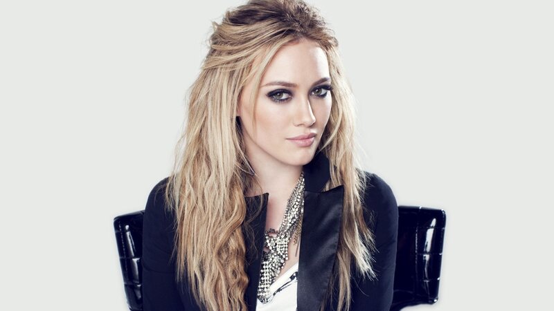 Woman with Blonde Hair — White, Neutral, Photograph, Blonde Hair, Black Jacket, Chair