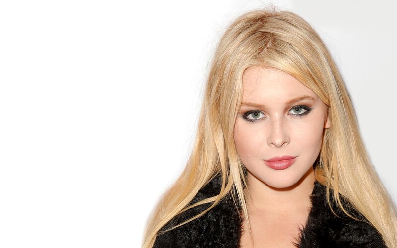 Woman with Blonde Hair — White, Neutral, Photograph, Blonde Hair, Black Jacket, Makeup