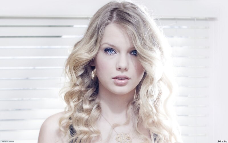 Woman with Blonde Hair — White, Neutral, Photograph, Blonde Hair, Blue Eyes, Necklace, Blue