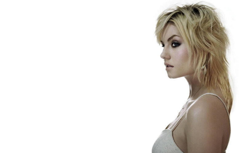 Woman with Blonde Hair — White, Neutral, Photograph, Blonde Hair, White Top, Earring, Black