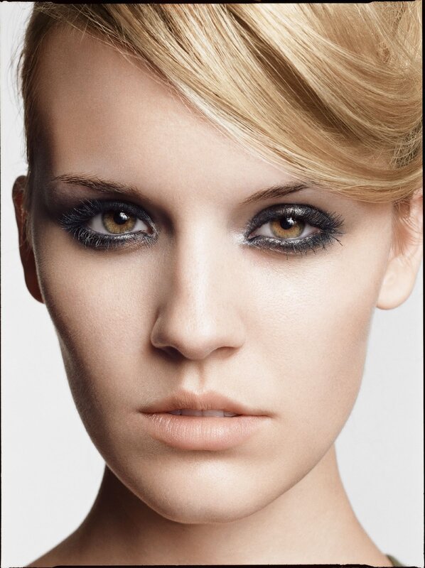 Woman with Blonde Hair — White, Neutral, Photograph, Eyes, Makeup