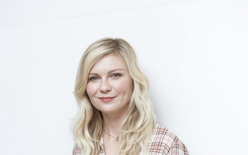 Woman with Blonde Hair — White, Neutral, Photograph, Plaid Shirt