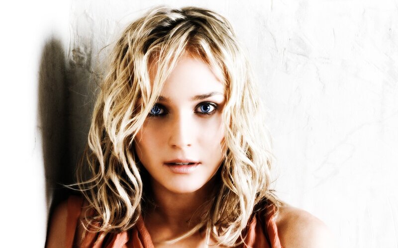 Woman with Blonde Hair — White, Neutral, Photograph, Wall