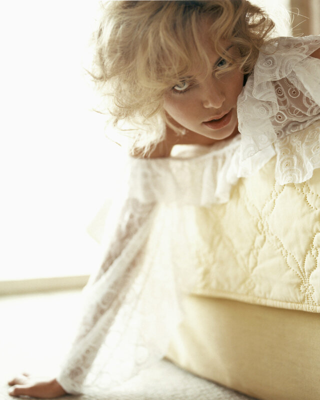 Woman with Blonde Hair — White, Soft, Morning