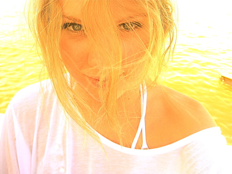 Woman with Blonde Hair — Yellow, Bright, Afternoon