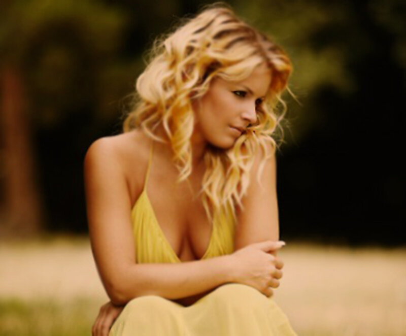 Woman with Blonde Hair — Yellow, Contemplative