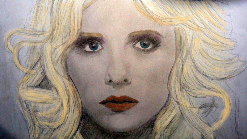 Woman with Blonde Hair — Yellow, Neutral, Illustration