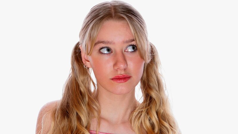 woman with blonde pigtails