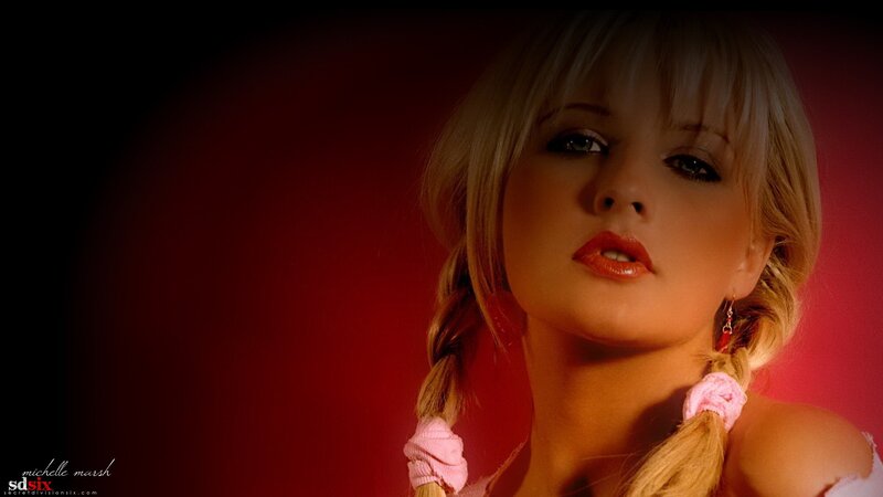 woman with blonde pigtails