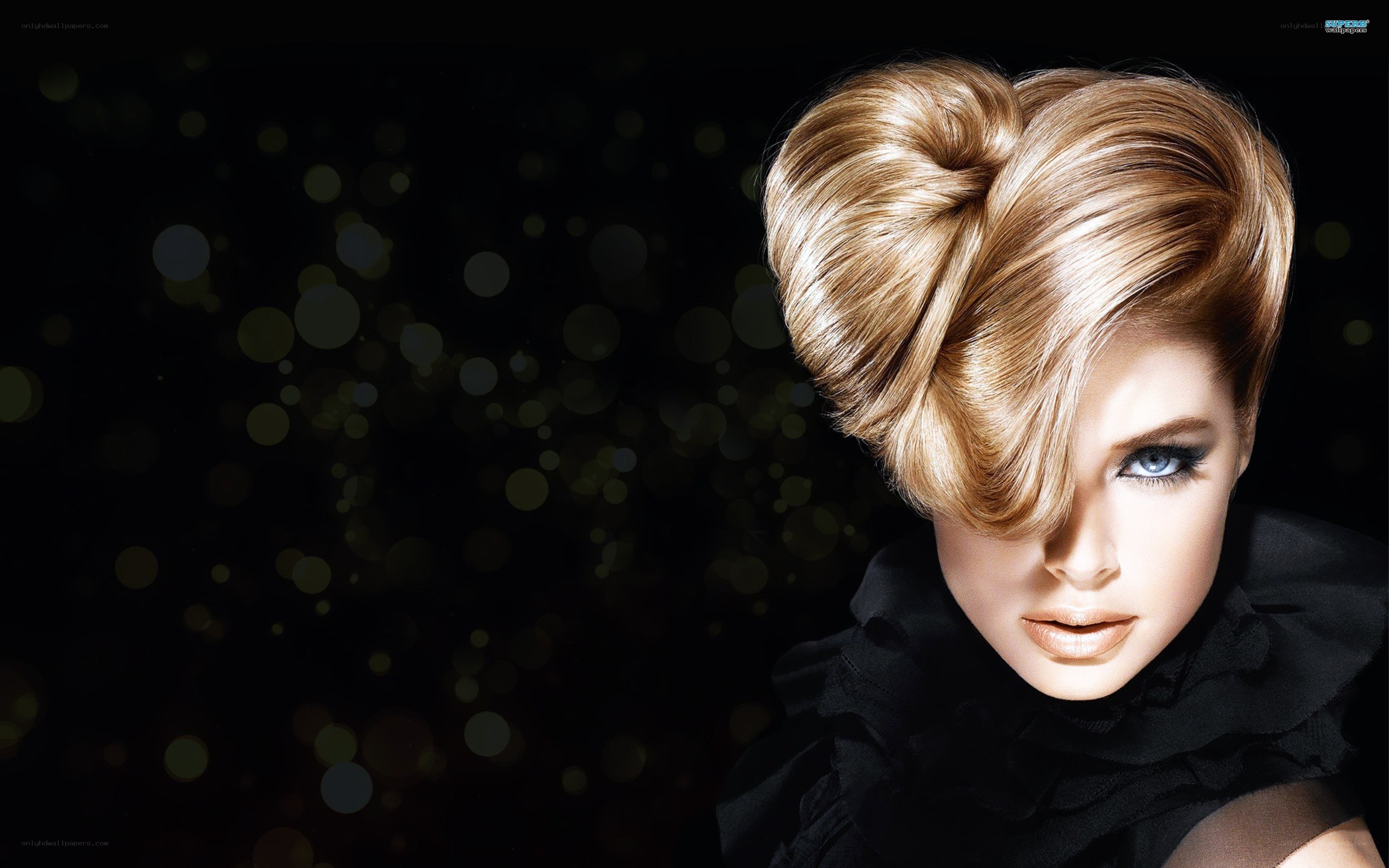 woman with blonde updo