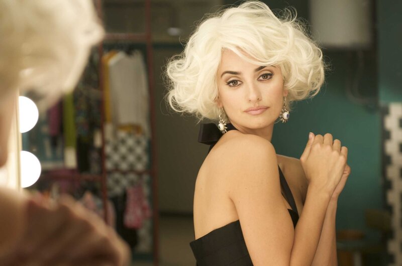 Woman with Blonde Wig — White, Dramatic