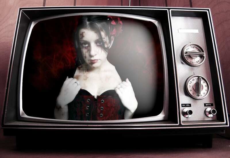 woman with blood on face