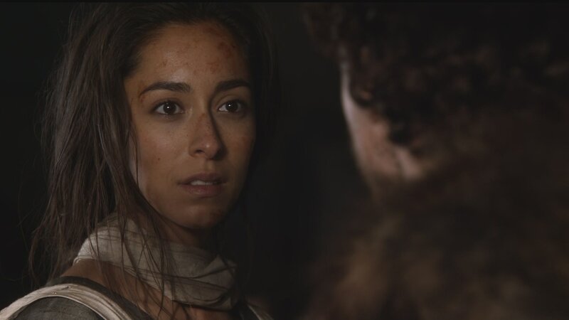 woman with blood on face