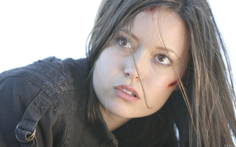 woman with blood on face