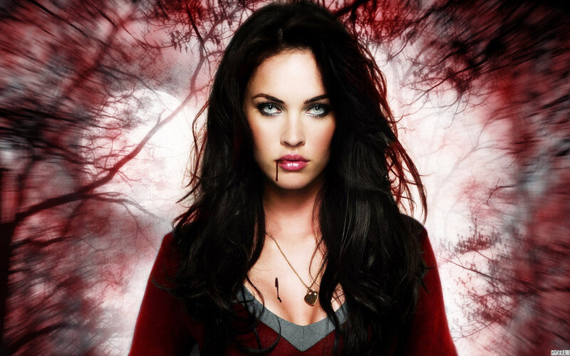 Woman with Blood on Face — Red, Dramatic, Night