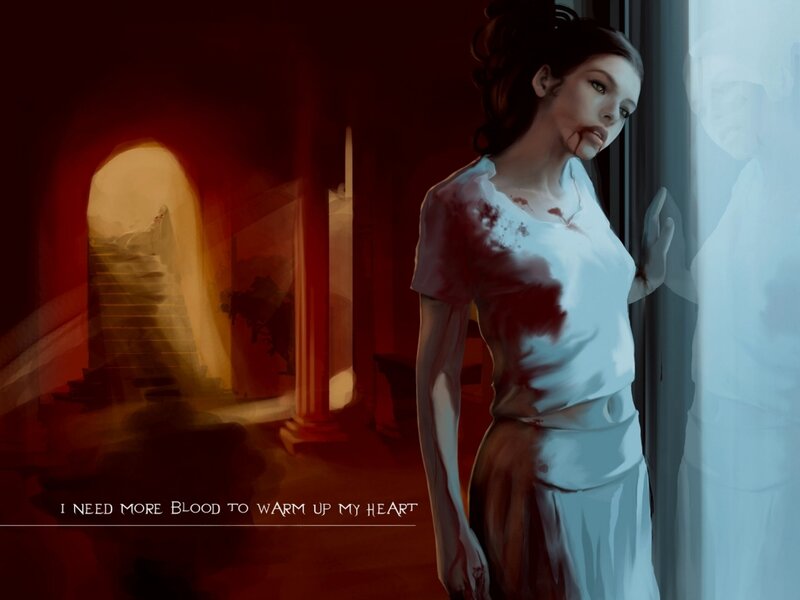 Woman with Bloodstains