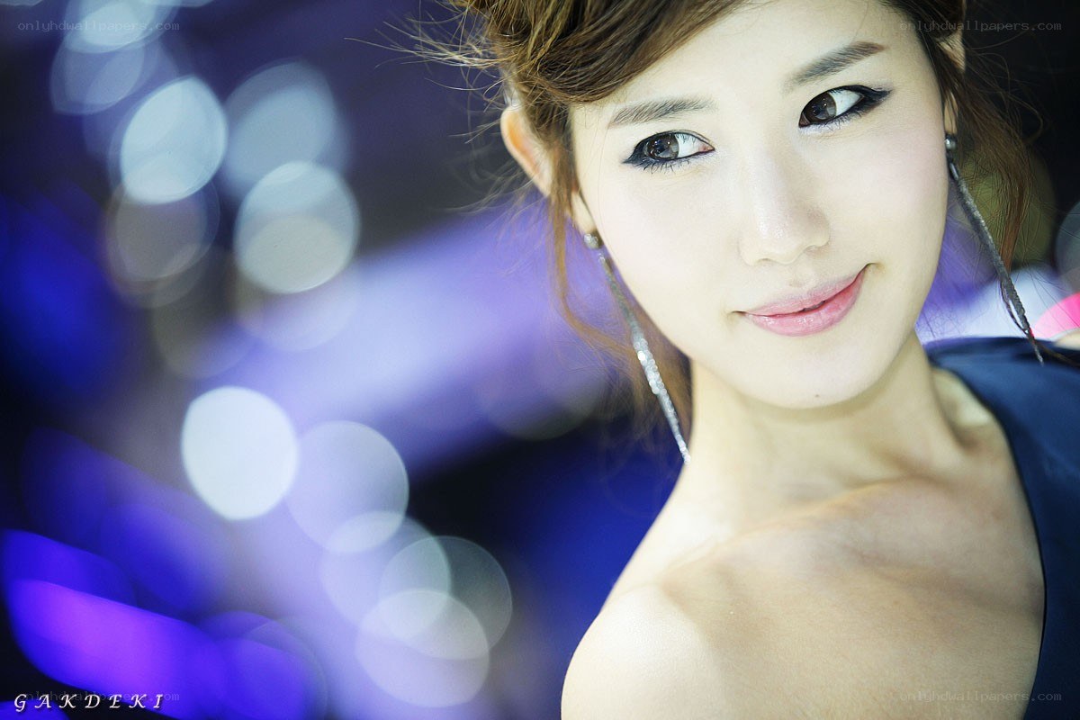 woman with blue background