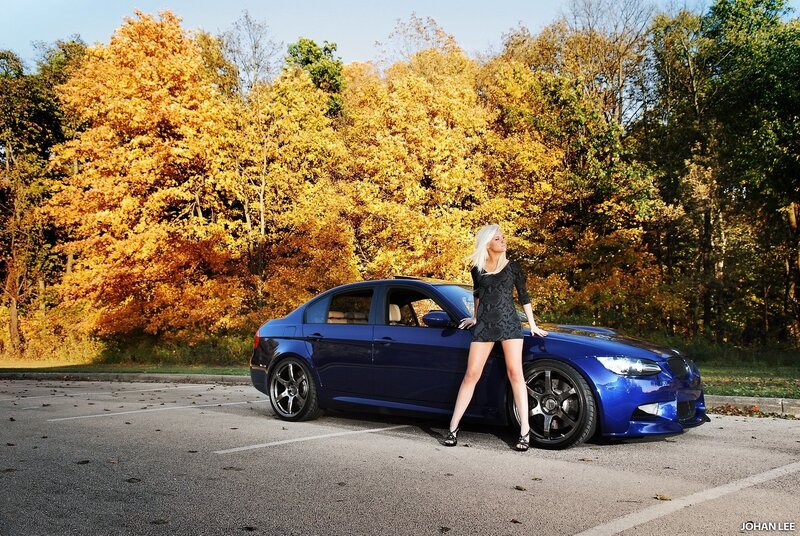 Woman with Blue Car — Calm