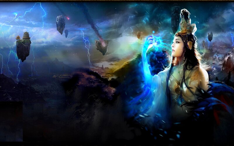Woman with Blue Energy