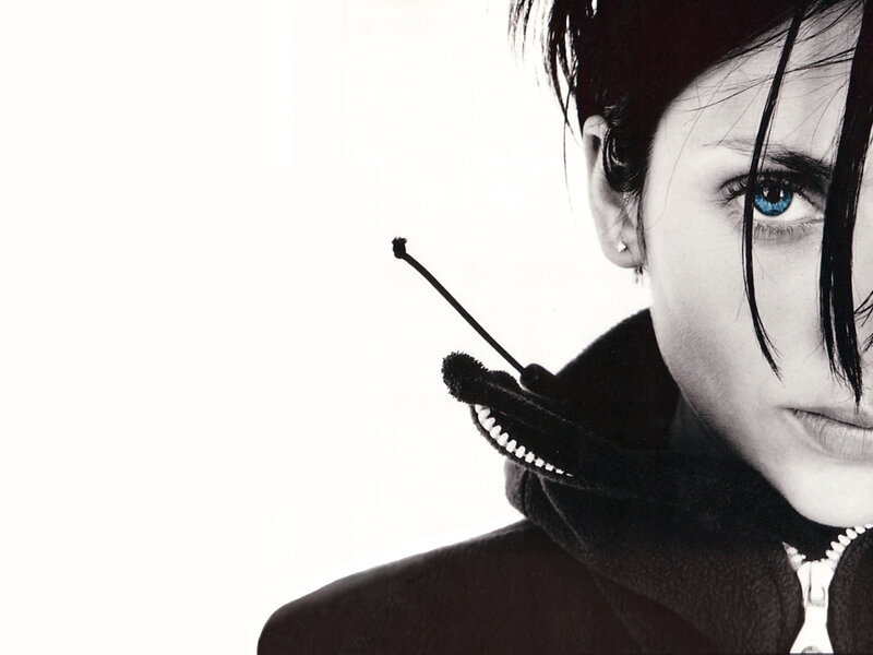 woman with blue eye and antenna
