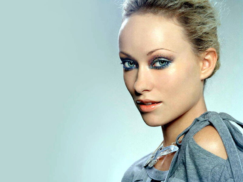 Woman with Blue Eye Makeup — Neutral, Photograph