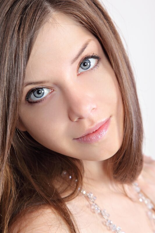woman with blue eyes