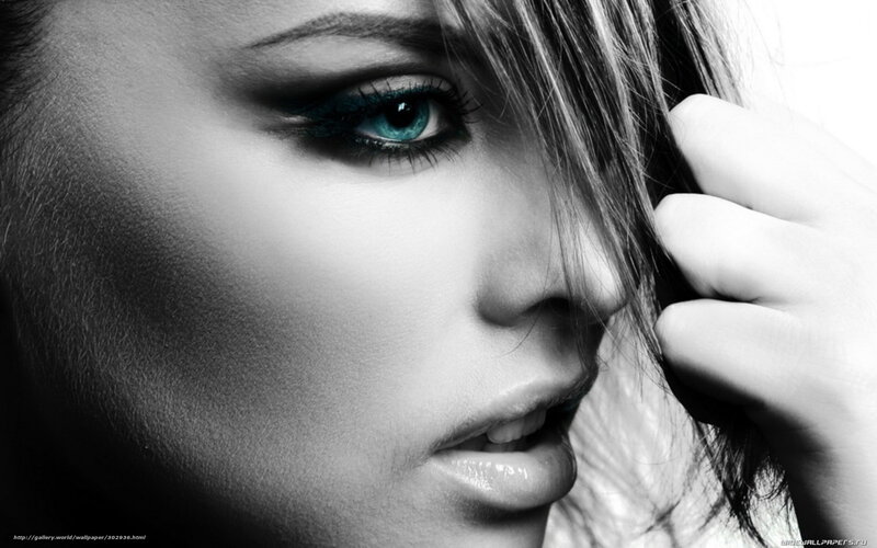 woman with blue eyes