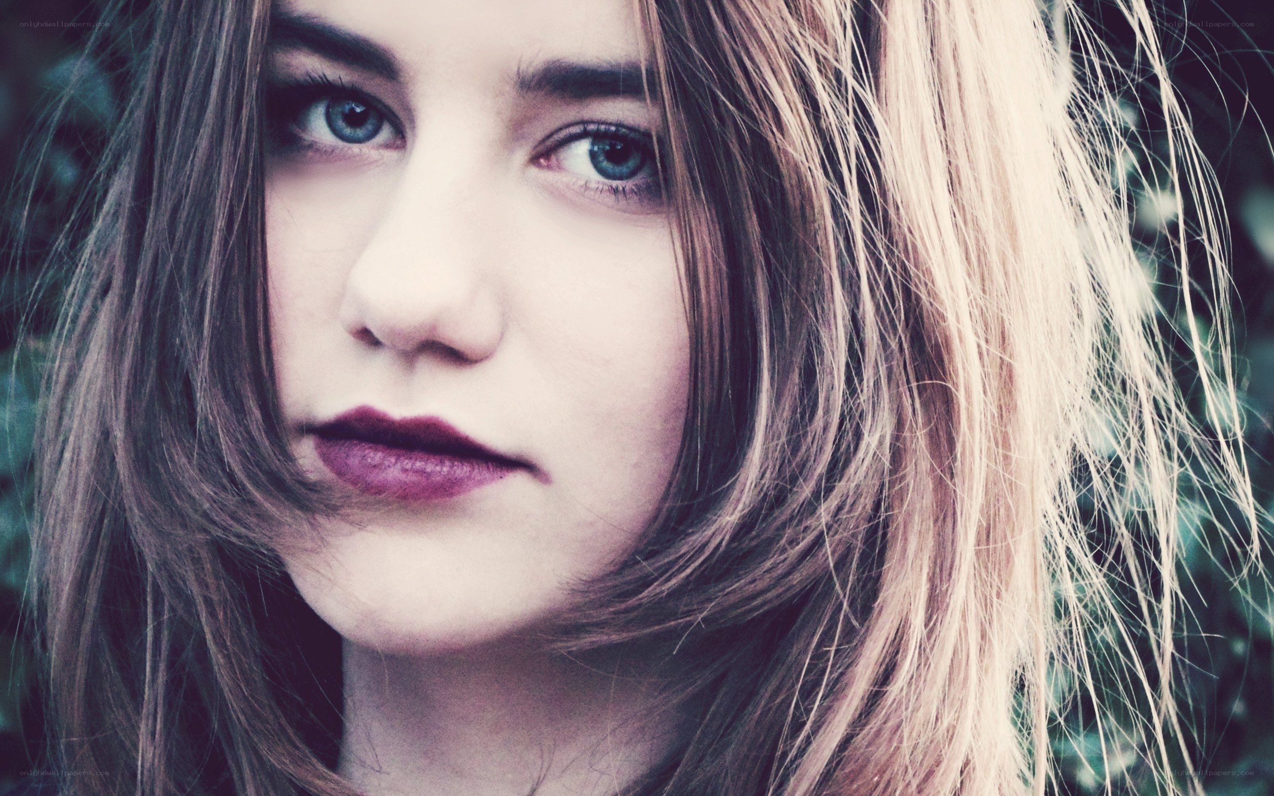 woman with blue eyes