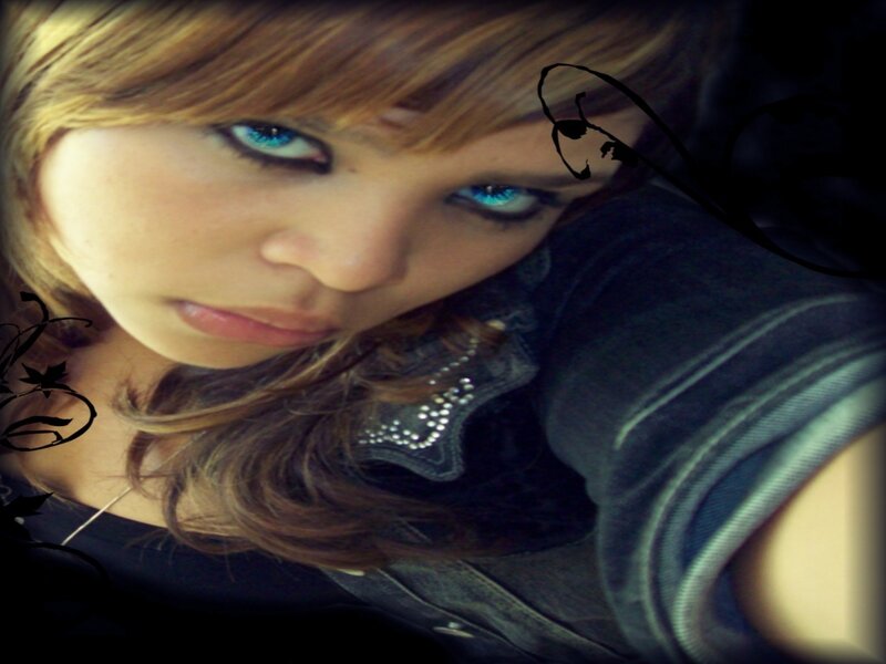 woman with blue eyes