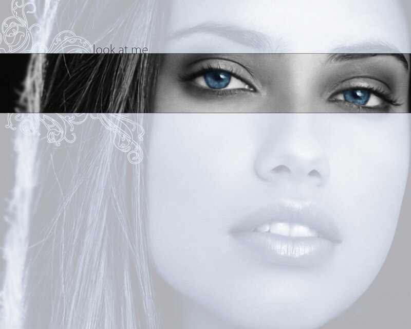 woman with blue eyes